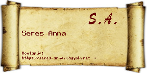 Seres Anna névjegykártya